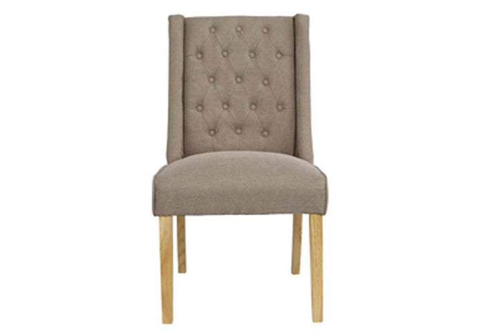 OSD Verona Beige & Charcoal Fabric Dining Chair (Set of 2)
