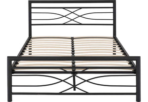 Seconique Kelly Black Metal Bed 3FT Single - 90cm 4FT6 Double - 135cm (5674849796262)