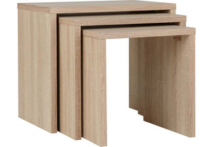 Seconique Cambourne Light Sonoma Solid Oak Nest Of Tables (5739371462822)