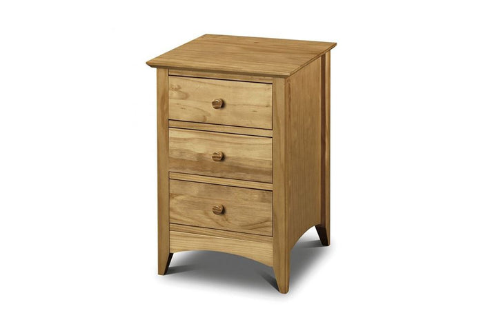 Julian Bowen Kendal Pine 3Drw Bedside Table/Nightstand/Bedside Cabinet Chest