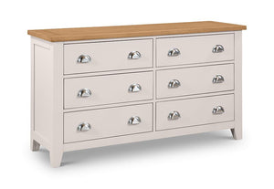 Julian Bowen Richmond Solid Oak 4 + 2 Drawer and 6 Drawer Wide Chests (5644535857318)