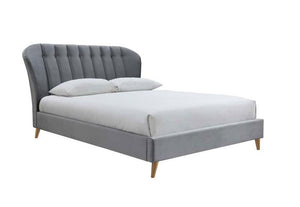 Birlea Elm Warm Stone and Grey Upholstered Fabric Bed 4FT 4FT6 Double 5FT King (5782496346278)