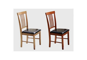 OSD Slough Solid Rubberwood Mahogany Black PU Dining Chair (7622556221614)