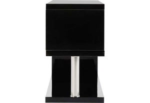 Seconique Charisma Black, Grey, White and Light Sonoma Oak with Chrome TV Stand (5768984985766)