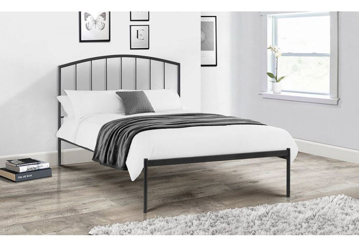 Julian Bowen Onyx Satin Anthracite Metal Bed 3FT Single 4FT6 Double 5FT King