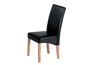 Heartlands Cyprus Black Brown and Cream Solid Ashwood Dining Chair (7485970022574)