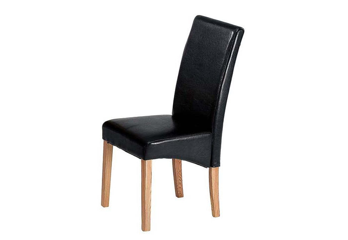OSD Utrecht Black Brown and Cream Solid Ashwood Dining Chair (Set of 2)