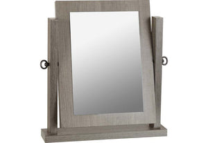 Seconique Lisbon Black Wood Grain and Light Oak Dressing Table Mirror (5762171109542)