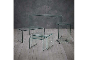 LPD Furniture Azurro Clear Glass Lamp Table (6556863201454)