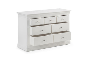 Julian Bowen Clermont White Solid Pine 3 + 2 Drawer 4 + 3 Drawer (5642197663910)
