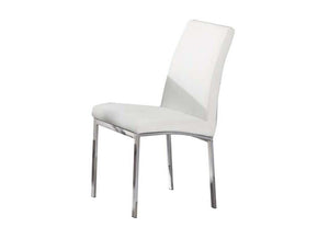 OSD Osnabrueck Black & White PU with Chrome Leg Dining Chair (7622595543214)