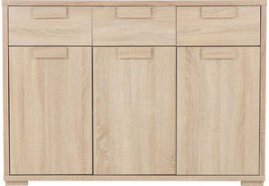 Seconique Cambourne Light Sonoma Solid Oak 3 Door 3 Drawer Sideboard (5739076321446)