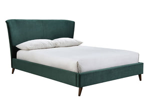Birlea Rowan Green and Grey Upholstered Fabric Bed Small Double, Double, King (5597436280998)