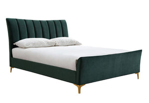 Birlea Clover Green and Grey Upholstered Fabric Bed Small Double, Double, King (5544927920294)