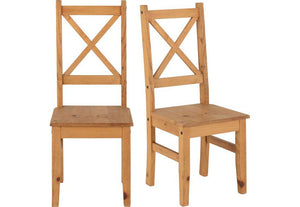 Seconique Salvador Distressed Waxed Pine Dining Chair (5703509475494)