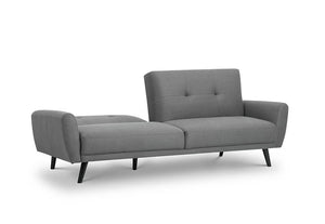 Julian Bowen Monza Mid-Grey Compact Retro Sofa bed (5801699213478)