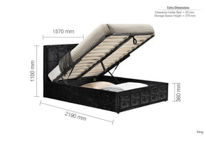 Birlea Hannover Upholstered Fabric Ottoman Bed Small Double, Double and King (5597527539878)