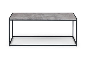 Julian Bowen Staten Concrete Effect with Powder Coated Steel Coffee Table (5644614631590)