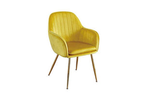 LPD Lara Vintage Pink, Forest Green, Blue,Ochre Yellow w/ Gold Legs Dining Chair (6074487308462)