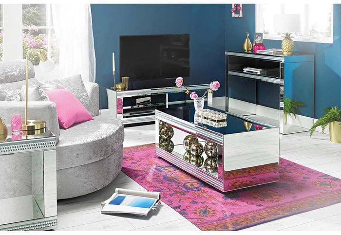 LPD Furniture Biarritz Mirror Mirrored Coffee Table