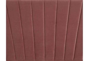 LPD Furniture Lexie Mustard Pink Silver Upholstered Fabric Bed Double King Size (6164080853166)