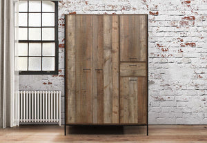 Birlea Urban Rustic Oak Effect 2 Door Wardrobe and 4 Door Wardrobe (5600555860134)