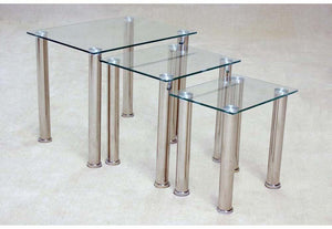 OSD Marseille Clear Glass Nest of Tables (7566613282990)