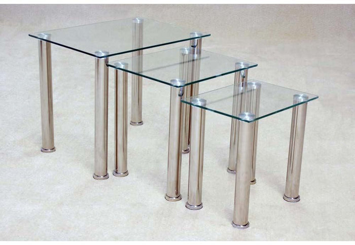 OSD Marseille Clear Glass Nest of Tables