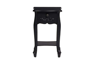 LPD Antoinette Black and White 1 Drw Bedside Table/ Nightstand/ Bedside Cabinet (6113120747694)