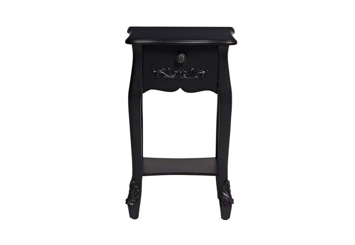 LPD Antoinette Black and White 1 Drw Bedside Table/ Nightstand/ Bedside Cabinet
