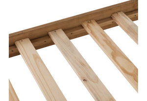 Seconique Corona Distressed Waxed Pine High Foot End Scroll Wooden Bed Double (5746439717030)