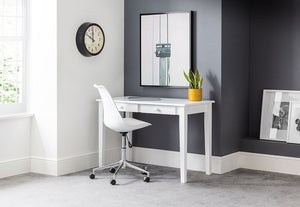 Julian Bowen Carrington White 2 Drawer Desk (5801751183526)