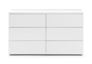 Julian Bowen Monaco Grey and White High Gloss 4 + 2 Drawer 6 Drawer Wide Chests (5642839490726)