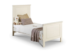 Julian Bowen Cameo Stone White Solid Pine Cot Bed (5801649799334)