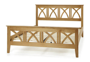 Serene Maiden Oak Wooden Bed 3FT Small Double 4FT6 5FT King 6FT (6678455713966)