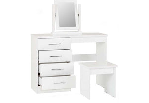 Seconique Nevada Grey, Oyster, Sonoma Oak and White 4 Drawer Dressing Table Set (5769105014950)