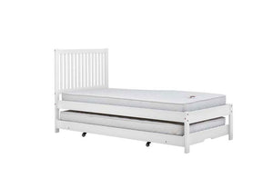 Birlea Buxton Pine & White Wooden Guest Bed w/ Comfort Care Mattress Single (5698005401766)