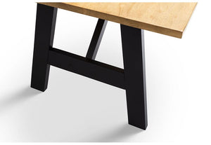 Julian Bowen Hockley Black and Oak Rectangular Dining Table (5805883097254)