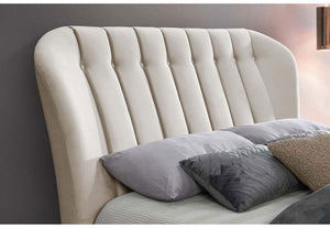 Birlea Elm Warm Stone and Grey Upholstered Fabric Bed 4FT 4FT6 Double 5FT King (5782496346278)
