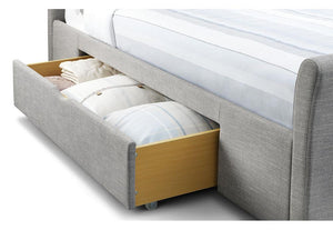 Julian Bowen Capri Fabric Upholstered Bed with 2 Underbed Drws Double 5FT King (6048933740718)