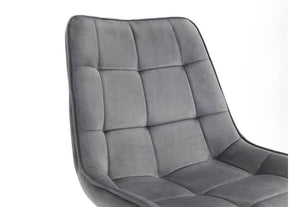 Julian Bowen Hadid Grey & Green Velvet Dining Chair (7582911922350)