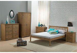 Birlea Santiago Solid Pine 3 Drawer Bedside Table/ Nightstand/ Bedside Cabinet (5596035481766)