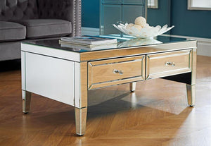 Birlea Valencia Mirrored Bevelled Glass Coffee Table (5596245754022)