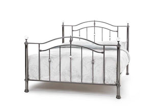 Serene Ashley Nickel Black Nickel Metal Bed 4FT 4FT6 Double 5FT 6FT Super King (7016872935598)