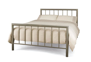 Serene Modena Black Champagne Metal Bed 3FT Single Small Double 4FT6 Double 5FT (7016865792174)