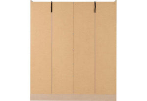 Seconique Nevada Grey, Oyster, Sonoma Oak & White 4 Door 2 Drw Mirrored Wardrobe (6541893009582)