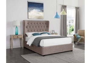 LPD Belgravia Cappuccino Grey Upholstered Ottoman Bed Double King & Super King (6257480335534)