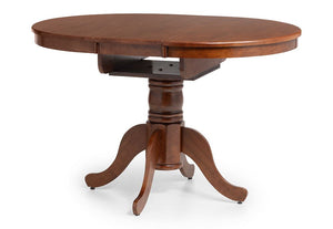 Julian Bowen Canterbury Mahogany Round to Oval Extending Table Dining Table (5801747611814)