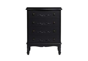 LPD Furniture Antoinette Black and White 4 Drawer Chest (6113122713774)