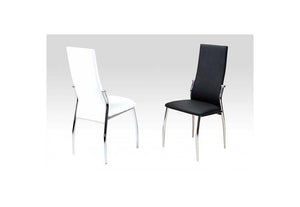 OSD Oldenburg Black & White PU with Chrome Leg Dining Chair (7622160973998)